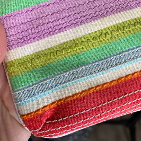 Coach Colorful Striped Wristlet - Picture 5 of 6